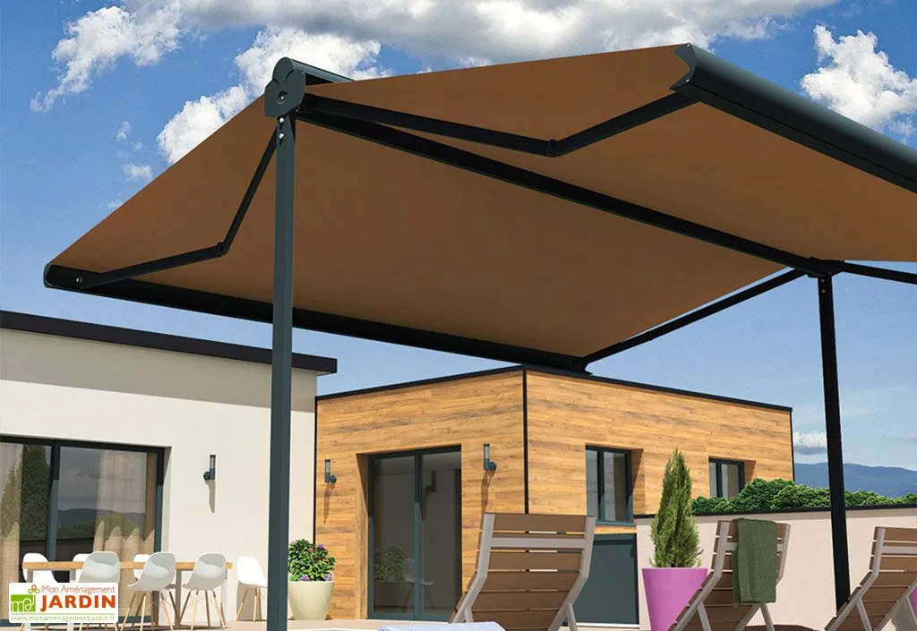 Intersun Store Banne Double Pente Avec Coffre – Enargite 4 X 6 M Motorisé 1 Intersun Store Banne Double Pente Avec Coffre – Enargite 4 X 6 M Motorisé