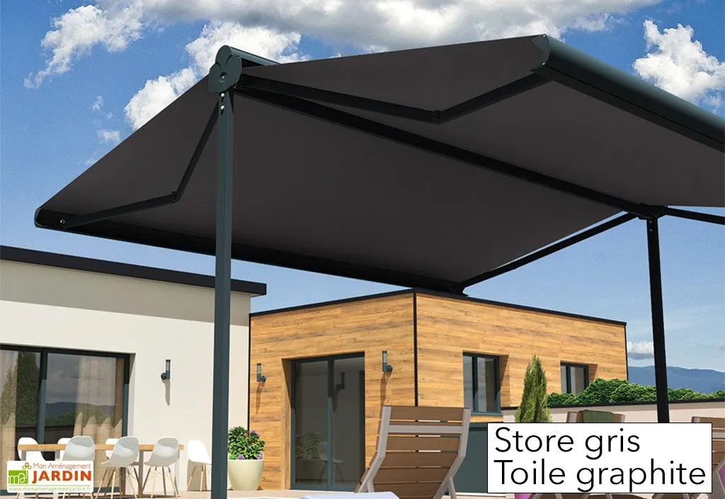 Intersun Store Banne Double Pente Avec Coffre – Enargite 4 X 6 M Motorisé 3 Intersun Store Banne Double Pente Avec Coffre – Enargite 4 X 6 M Motorisé – Image 3