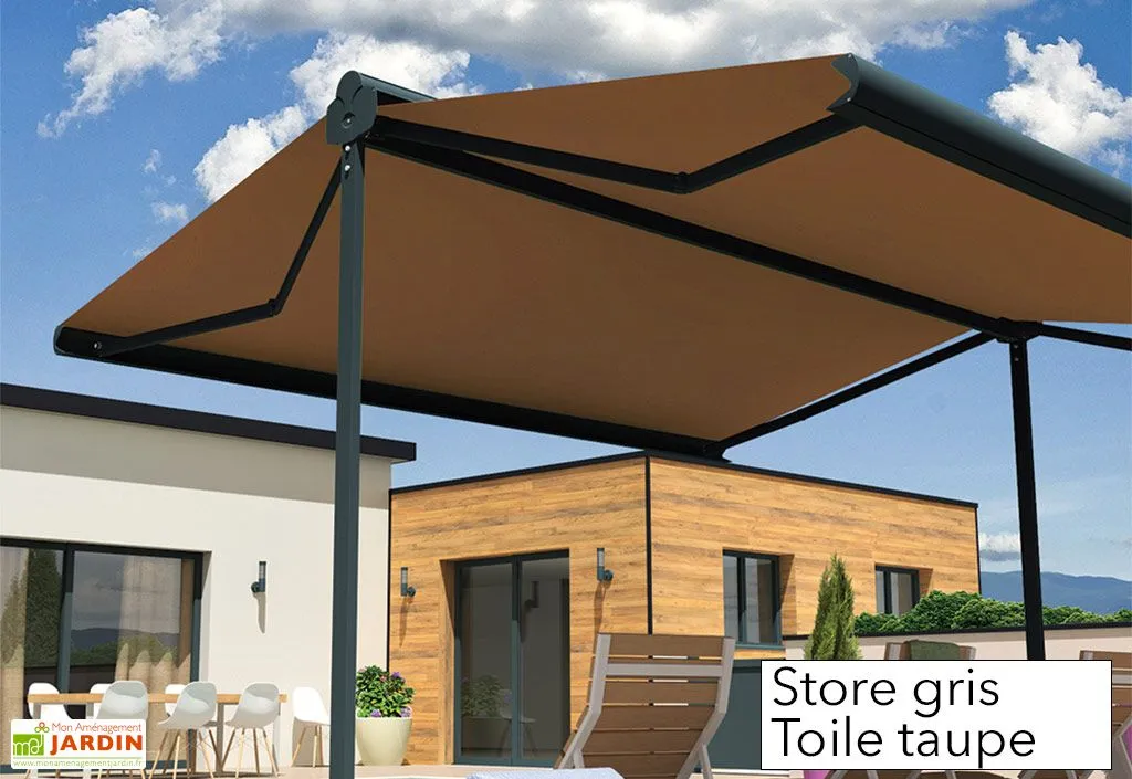 Intersun Store Banne Double Pente Avec Coffre – Enargite 4 X 6 M Motorisé 4 Intersun Store Banne Double Pente Avec Coffre – Enargite 4 X 6 M Motorisé – Image 4