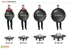 CooKking Braséro En Acier Porto (plusieurs Dimensions) -magasin de mobilier d'extérieur taille brasero cookking avec homme comparaison 26