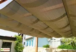 Paragon Pergola En Aluminium Effet Bois Florida 12,25 M² -magasin de mobilier d'extérieur toile pergola alu effet bois florida 12m2 marron