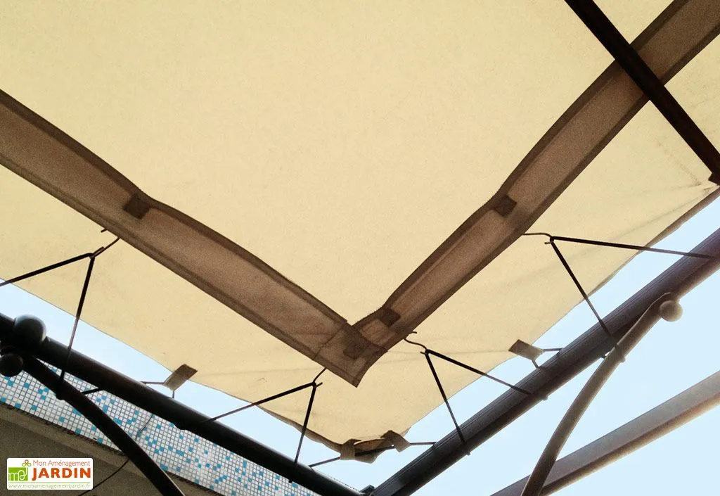 COULEURS DU MONDE Toile Universelle En Polyester Pour Pergola Adossée 3 X 3 M 1 COULEURS DU MONDE Toile Universelle En Polyester Pour Pergola Adossée 3 X 3 M