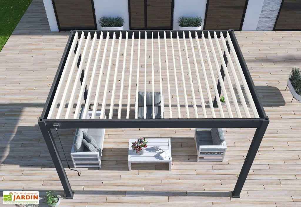 Ombréa Pergola Bioclimatique En Aluminium Lames Orientables Ombréa - 12 M² 2 Ombréa Pergola Bioclimatique En Aluminium Lames Orientables Ombréa - 12 M² – Image 2