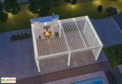 Ombréa Pergola Bioclimatique Ombréa En Aluminium 4 X 6 M Autoportée - Blanche -magasin de mobilier d'extérieur toiture ouverte pergola bioclimatique 4x6 ombrea 15 728868