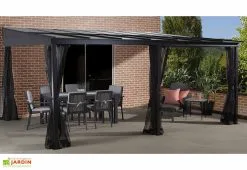 Sojag Tonnelle Adossée En Aluminium Et Polycarbonate St Barth 17,53 M²