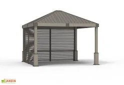 Sojag Pergola Autoportée En Aluminium Avec Brise-vues En Lames 13 M² – Nanda 7 Sojag Pergola Autoportée En Aluminium Avec Brise-vues En Lames 13 M² – Nanda -magasin de mobilier d'extérieur tonnelle aluminium gris parois lames orientables sojag nanda