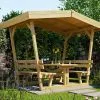 Weka Tonnelle En Bois De Pin Traité Avec Table Et Bancs – 2,93 M²