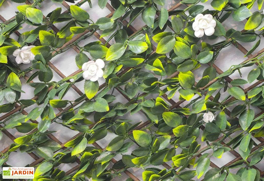 France Green Haie Artificielle De Jasmin Fleuri - Treillis Extensible (pls Dim.) 2 France Green Haie Artificielle De Jasmin Fleuri - Treillis Extensible (pls Dim.) – Image 2
