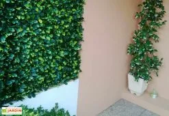 Jet7Garden Haie Artificielle Feuilles De Troène Doré Treillis Extensible 1x2m